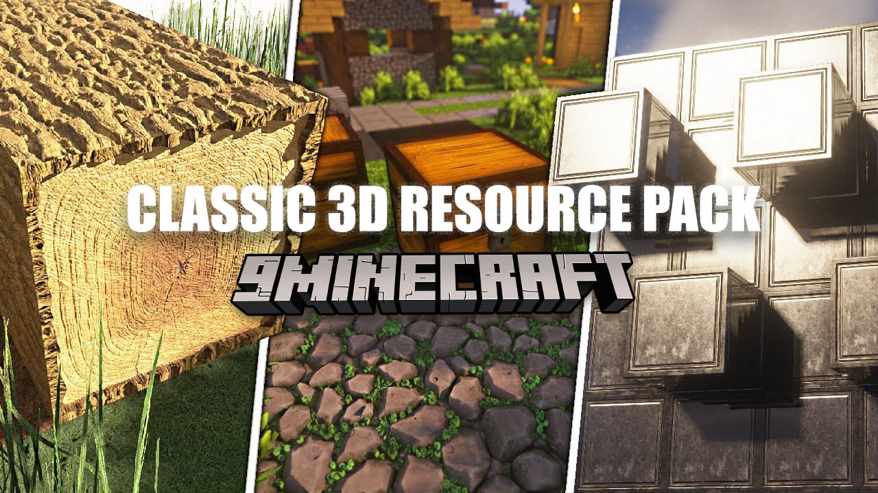 Classic 3D Resource Pack (1.20.4, 1.19.2) - Texture Pack 